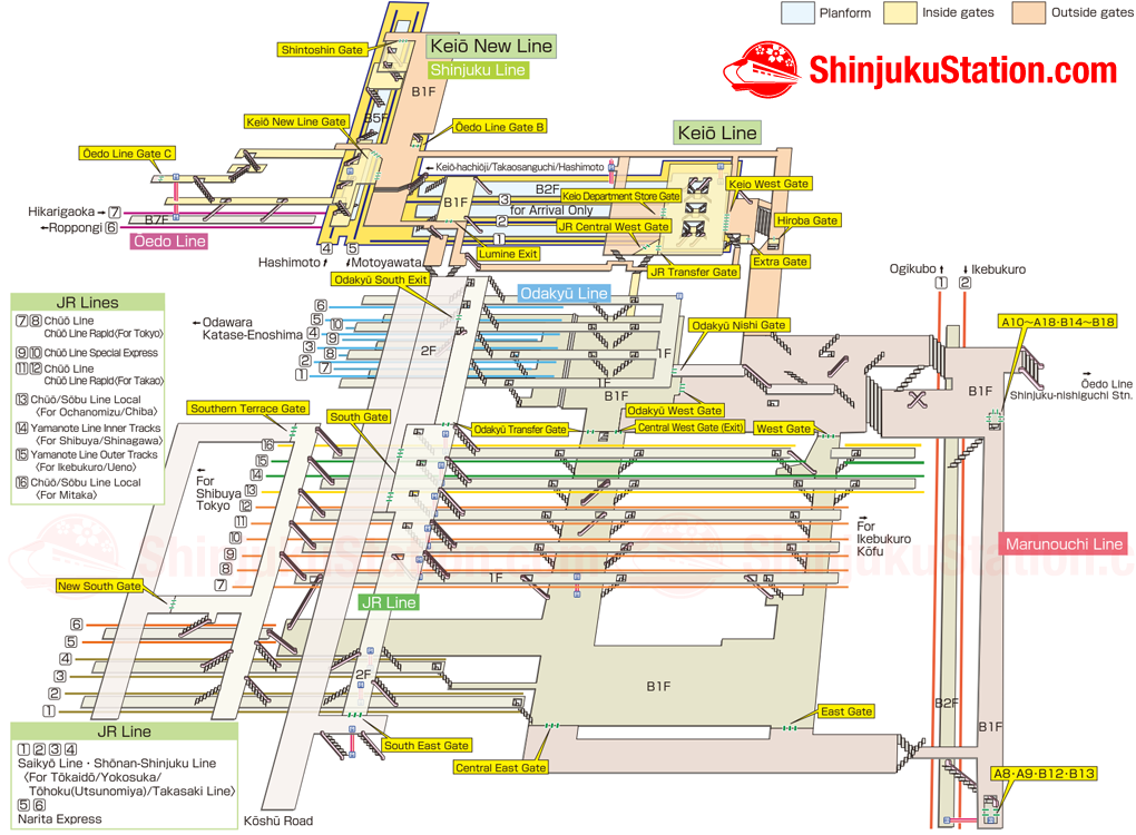 Shinjuku Station Of Labyrinth Unique Japan